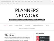Tablet Screenshot of plannersnetwork.org